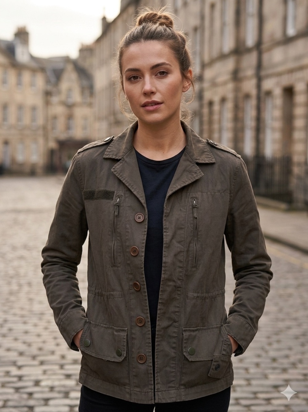 AllSaints X-Small Dark Olive Labelled Jacket
